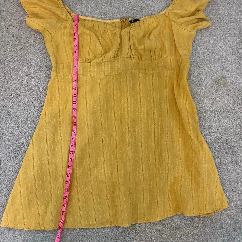 Shein Curve Size 4XL Off the Shoulder Yellow Gold Dress Vacation Wedding guest - Picture 8 of 9